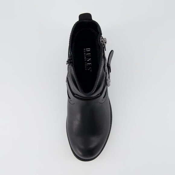 Women's Faux Leather Moto Boots Wide Width Ankle Shaft Rubber Sole Fashion Comfy - Picture 6 of 6